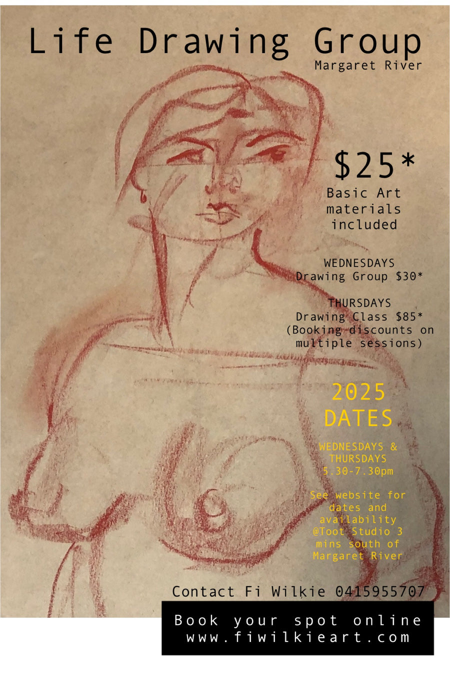 Life Drawing Group - Wednesdays 5.30 - 7.30