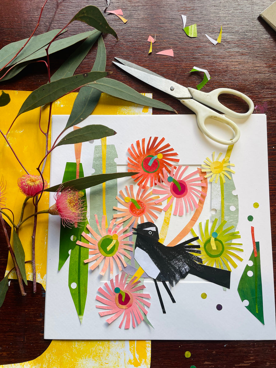 ‘Togetherness’ Beginners  Sip and Create - Collage Workshop in Fremantle or Margaret River.