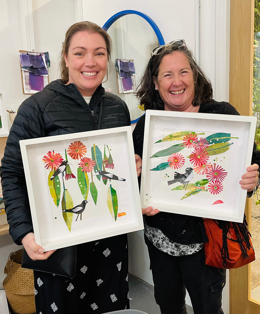 ‘Togetherness’ Beginners  Sip and Create - Collage Workshop in Fremantle or Margaret River.