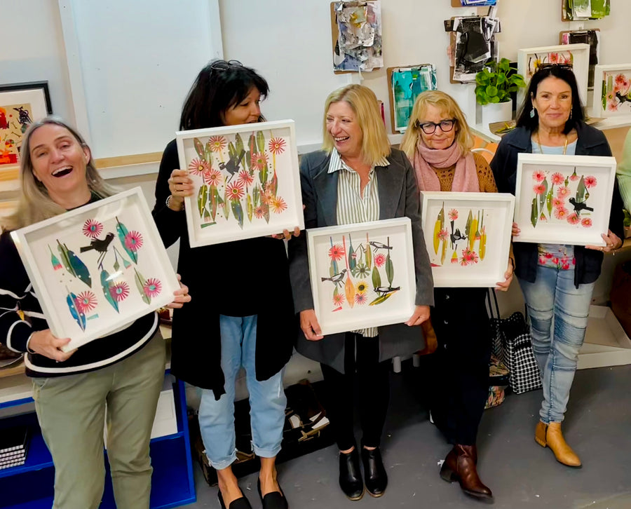‘Togetherness’ Beginners  Sip and Create - Collage Workshop in Fremantle or Margaret River.